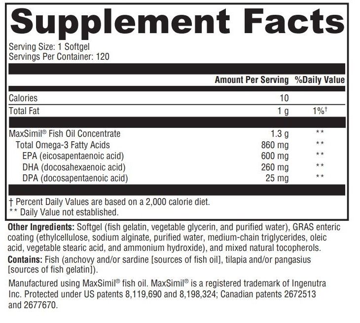ULTRA OMEGA FISH OIL 120ct