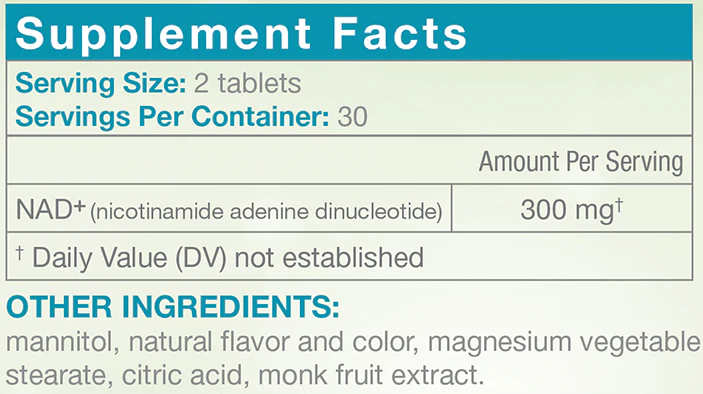 Real NAD+ 60 EZ Melt Tablets