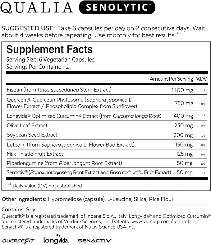 Qualia Senolytic 12 Capsules